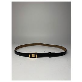 Vintage Givenchy Leather Belt black Black