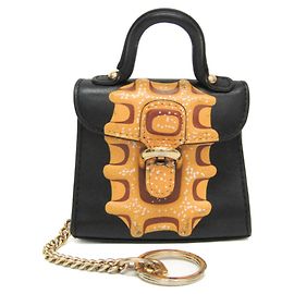Porte-clés Brillon de Delvaux avec charm Noir Jaune