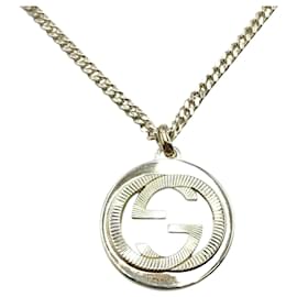 Gucci-Gucci Men's Interlocking G Logo Necklace-Silvery
