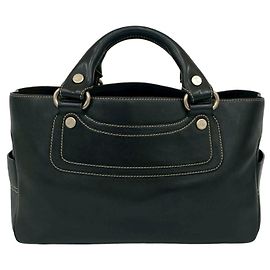 Céline Bolsa de mão em couro Celine Boogie Bag Mini Boston Tote Preto