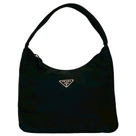 Prada Tessuto Nylon Mini Handbag Black