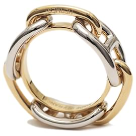 Hermès-Anneau de foulard Hermès Legato 90-Argenté,Doré