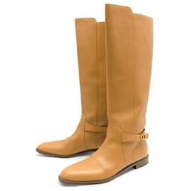 BOTAS ALTAS DE CABALLERO CHRISTIAN DIOR VOLTIGE 39 CUERO CAMEL Camello
