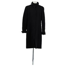 Max Mara Schwarzer Wollmantel Schwarz