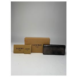 Vintage Loewe Madrid Leder Geldbörse Anthrazit Anthrazitgrau