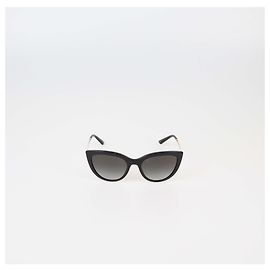 Dolce & Gabbana Black/Gold Gradient Cat-Eye Sunglasses Black Golden