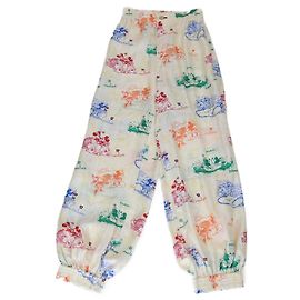 Autre Marque Jogger in seta stampata multicolore Mickey Mouse Gucci x Disney Multicolore
