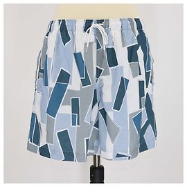 Hermès Blaue Decoupage H Druck Badehose Blau