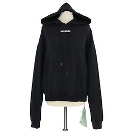 Off White Sudadera de algodón negro con logo impreso Off-White Negro