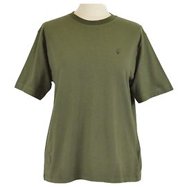 Off White Camiseta de algodão com estampa floral e logo Off-White em verde caqui Outro