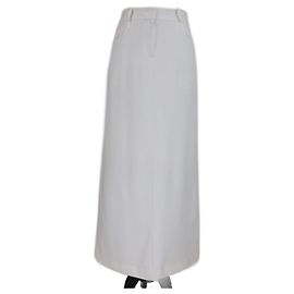 Autre Marque The Frankie Shop White Back Pleats Maxi Skirt White