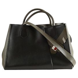 Thierry Mugler Khaki leather shoulder bag Khaki