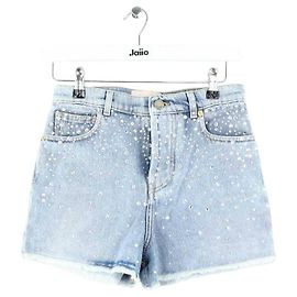 Alexandre Vauthier Mini short en coton bleu Bleu