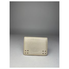 Céline Vintage Celine Leather Card Holder White White