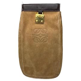 Pochete de couro camurça Loewe vintage marrom Camelo