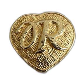 Broche Revillon Coração Dourada Dourado