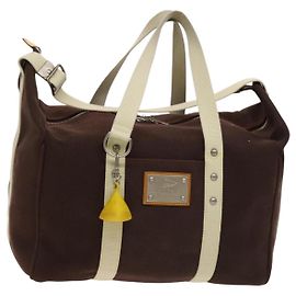 Sac de voyage Antigua en toile Louis Vuitton Cup Marron