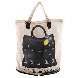 Bolsa de compras Delvaux em nylon de bezerro Rosa