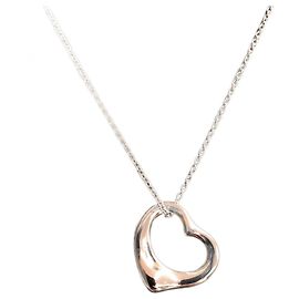 Collar en forma de corazón de 44 cm en platino 950 de Tiffany & Co. Plata