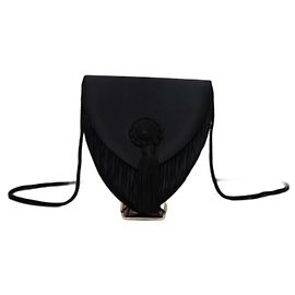 Bolsa de noite Van Cleef & Arpels em cetim preto Preto