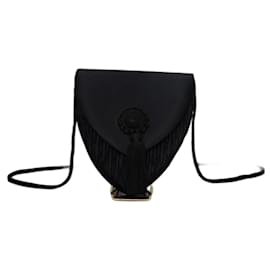 Van Cleef & Arpels Satin Evening Bag Black Black