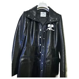 Courreges Courrèges vinyl trench reissues Black