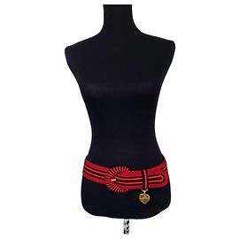 Yves Saint Laurent vintage belt 80s/90s Black Red
