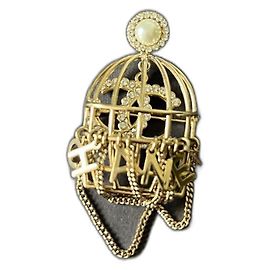 Broche Chanel Birdcage Dorée Bijouterie dorée