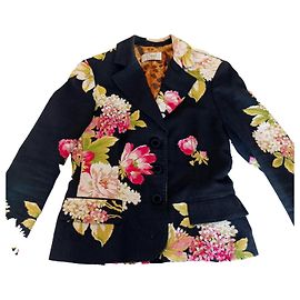 Autre Marque Giacca CLIPS Nera in Cotone e Lana Taglia 44 Nero