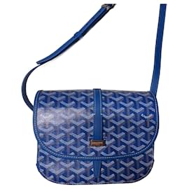 Goyard Belvedere PM Blue Leather Briefcase Blue