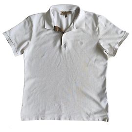 Polo Burberry London Blanco de Piqué de Algodón - Hombre Blanco