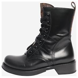 Louis Vuitton-Black Metropolis ranger boots  - size EU 36.5-Black