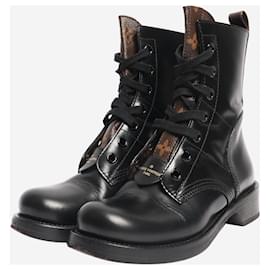 Louis Vuitton-Black Metropolis ranger boots  - size EU 36.5-Black