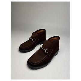 Botas de ante vintage de Gucci marrones EU39 Castaño