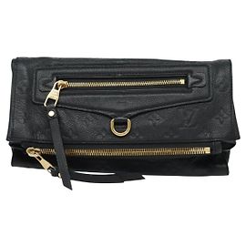 Louis Vuitton Petillante Clutch Monogram Empreinte Leather Black