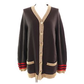 Cárdigan de cachemira con botón estrella COCO de Chanel Castaño Otro