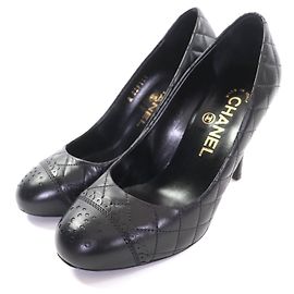 Chanel G29111 Leather Pumps Black