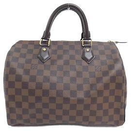 Bolso Boston Speedy Damier Louis Vuitton Castaño