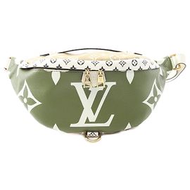 Riñonera MM Monogram de lona recubierta de Louis Vuitton Multicolor Beige Verde Caqui