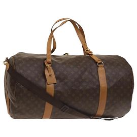 Louis Vuitton Sac Polochon Handbag Monogram Canvas 70 Brown