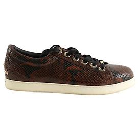 Jimmy Choo Braune Leder-Sneaker Braun