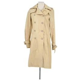 Balmain Trench coat de algodón beige Beige