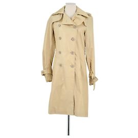 Balmain Trench coat in cotone beige Beige