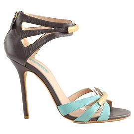Elie Saab Saltos de couro multicoloridos Multicor