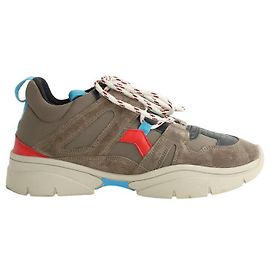 Isabel Marant Khaki Wildleder-Sneaker Khaki