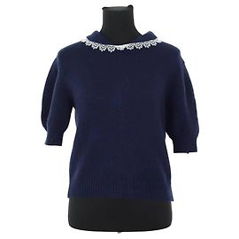 Paul & Joe Marineblauer Wollpullover Marineblau