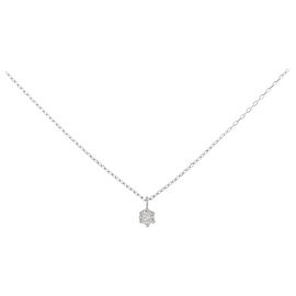 Autre Marque Platinum Diamond Necklace Silvery