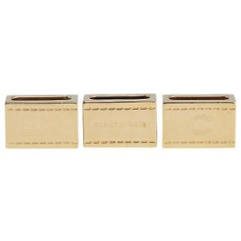 Hermès Schalring-Set mit Hufeisen-Logo-Motiv Golden