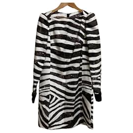 Robe Zebra Marc Jacobs Noir Blanc