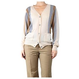 Marni Neutrale Farbblock-Cardigan - Größe UK 10 Andere